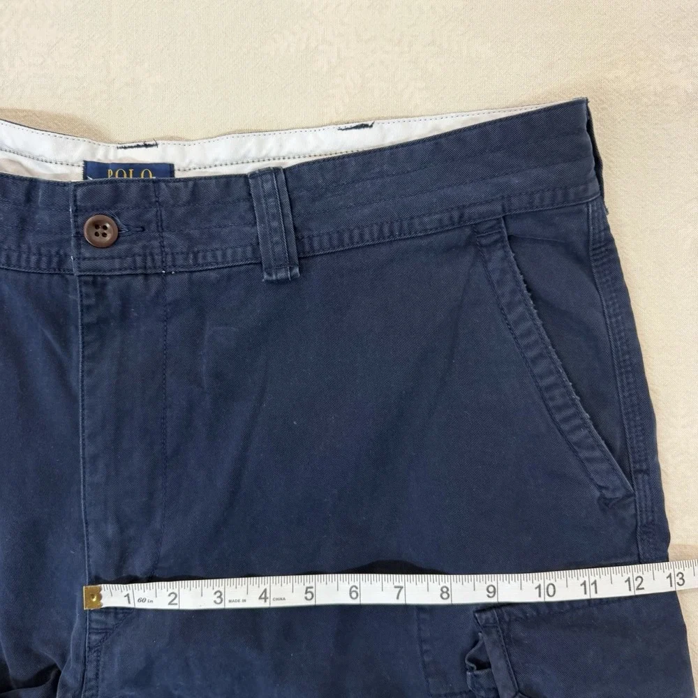 Polo Ralph Lauren Cargo Shorts Mens 40 Navy Blue Classic Polo Chino 10